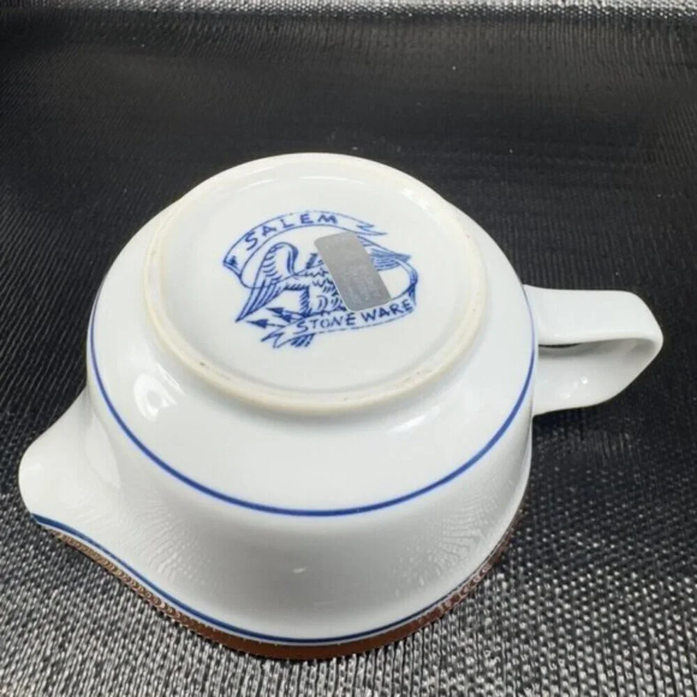 Salem Stoneware Georgetown Gravy Boat Sauce Dish American Country‎ Farmhouse VTG